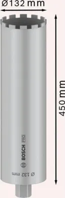 Produktbild von PRO Nassbohrkrone, 132 x 450 mm, G 1 1/4 Zoll UNC