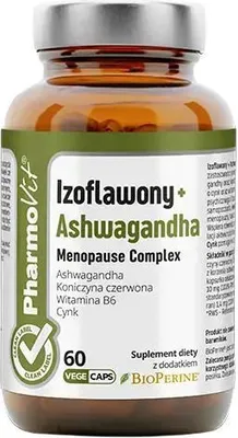 IZOFLAWONY + ASHWAGANDHA MENOPAUSE COMPLEX BEZGLUTENOWE 60 KAPSUŁEK - PHARMOVIT (CLEAN LABEL)