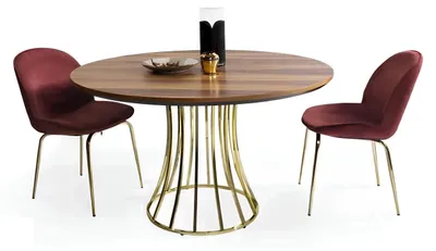 Image de Salle à manger Fauteuil Rouge Or Métal Salle à manger Meubles Chaises Salon Chaise Nouveau