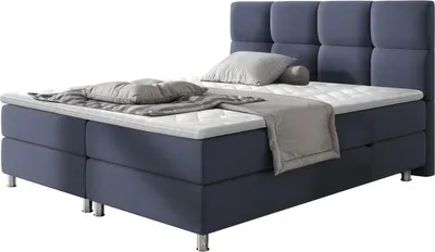 Produktbild von MIRJAN24 Boxspringbett Dave, Stilvoll Doppelbett mit zwei Bettkästen, Matratze und Topper (Farbe: Sawana 80, Größe: 140x200 cm)