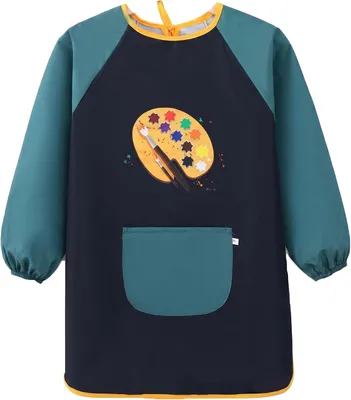 Imagen del producto de Delantal infantil impermeable, talla 7-12 años, ideal para la escuela y actividades manuales