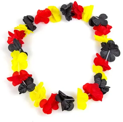 Produktbild von Deutschland Hawaii Kette Umhang Kranz Schwarz Rot Gold Fanartikel EM WM Fußball