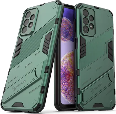 Produktbild von Armor Hülle für Samsung Galaxy A23 5G/4G, Hybrid PC TPU Bumper Stoßfestes Schutzhülle mit Standfunktion Grün