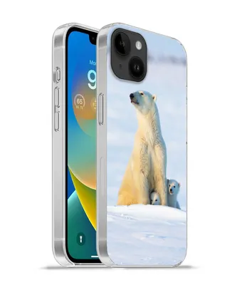 Produktbild von MuchoWow® Handyhülle Schutzhülle Hülle für Apple iPhone 14 Plus - Soft case Eisbär - Schnee - Jungtiere Silikon Softcase Handy Hülle - Abbildung