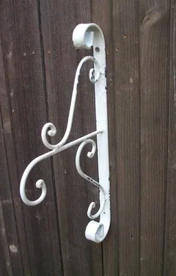 Produktbild von Wandhalter, Blumenhaken, Laternenhaken, Eisenhaken, antikweiss