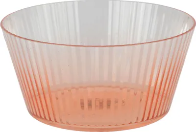 Produktbild von Schale 15x7cm Kunststoff mit Rillen Transparent / Orange