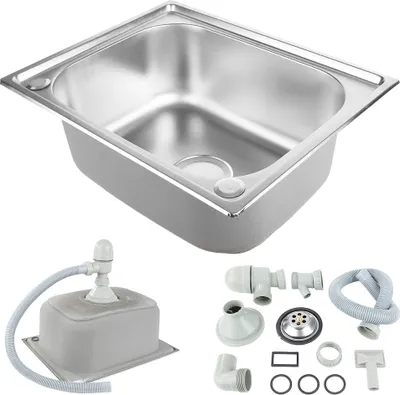 Produktbild von Edelstahl Küchenspüle Spülbecken Einbauspüle 50×40×20cm