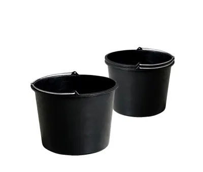 Produktbild von BigDean 3X Baueimer 20 Liter Eimer Literskala Metallhenkel Zementeimer Putzeimer Mörteleimer
