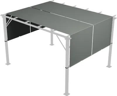 Produktbild von Pergola-Ersatzdach, UV-Schutz, 3 x 3 m, Dunkelgrau