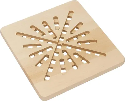 Produktbild von Topfuntersetzer Holz quadratisch 20 cm – Küchenuntersetzer