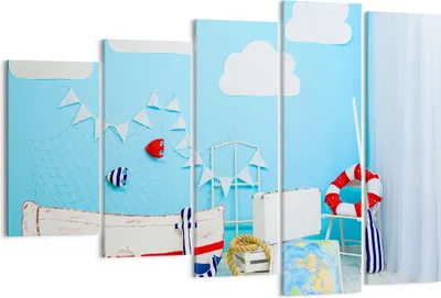Produktbild von Bild auf Leinwand - Leinwandbild - Boot Anker Wolken Junge - 150x100cm - Wand Bild - Wanddeko - Leinwanddruck - Bilder - Kunstdruck - Wanddekoration - Leinwand bilder - Wandkunst - EG150x100-2940