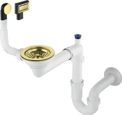 Image de Siphon for 1-bowl granite sink - Space-Saver