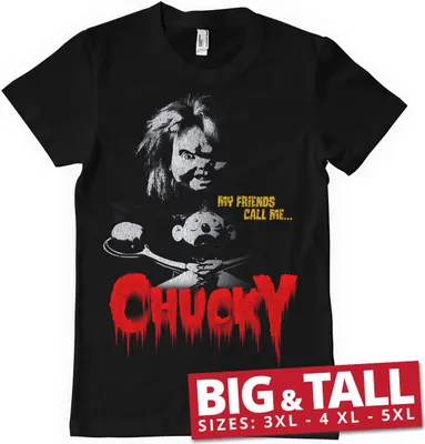Immagine prodotto di Maglietta Call Me Chucky Big & Tall - Nero - 4XL