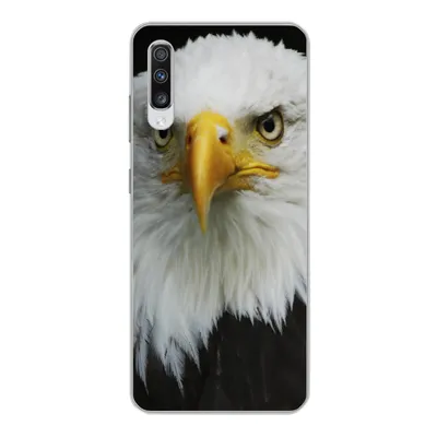 Produktbild von MuchoWow® Handyhülle Schutzhülle Hülle für Samsung Galaxy A70 Adler - Schwarz - Weiß Silikon Softcase Handy Hülle - Schutzhaube