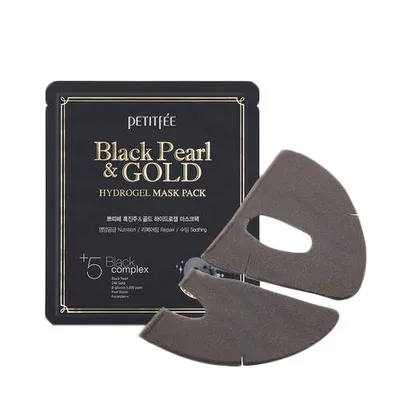 Zdjęcie produktu dla Petitfee Black Pearl & Gold Mask Pack 32 g - Hydrożelowa maska rozświetlająca