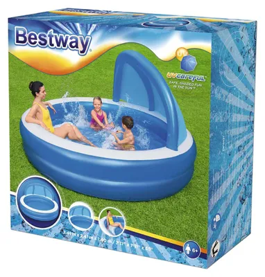 Produktbild von Family Pool "Summer Days", Ø 241cm x 140cm (blau/weiß)
