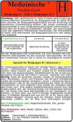 Obrázek produktu pro Blutgruppen - Diät B -/Med. Taschen-Kte.