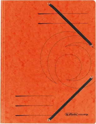 Produktbild von Einschlagmappe mit Gummizug Karton orange Packung mit 25 Stück
