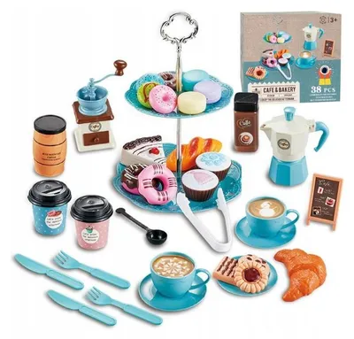 Immagine prodotto di Grande Set Da Gioco Per Il Servizio Da Tè Per Bambini, Tazze Da Caffè, Caffettiera