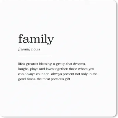 Produktbild von MuchoWow® Mauspad Mousepad zitate - sprichwörter - Wörterbuch - Familie 30x30 cm - Mousepads - Maus Mat - Pad - Mausunterlage - Gaming