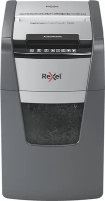 Produktbild von Rexel Optimum AutoFeed+ 130X Aktenvernichter Kreuzschreddern 55 dB 22 cm Schwarz Silber