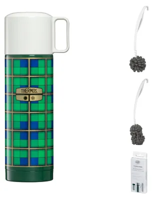 Image de THERMOS REVIVAL BEVERAGE BOTTLE 0,50 l Trinkflasche retro green – Vorteilsset mit Reinigungsbürste CLEAN FIX 30 cm | HAN 4130354050 | EAN 4002458534188