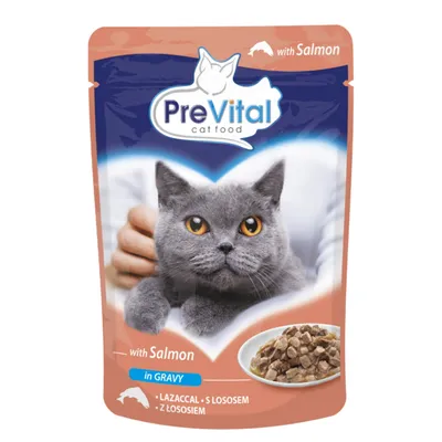 Obrázek produktu pro PreVital Losos v omáčce pro kočky 100 g
