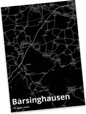 Produktbild von Mr. & Mrs. Panda Postkarte Barsinghausen - Geschenk, Stadt, Grußkarte, Dorf Karte Landkarte Map Stadtplan, Ansichtskarten, Postkarten, Fotokarte, einzelkarte