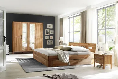 Produktbild von Schlafzimmer-Set Kompletteinrichtung Kernbuche