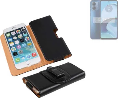 Produktbild von K-S-Trade Schützhülle Handyhülle kompatibel mit Motorola Moto G14 Holster Gürtel Tasche Schutzhülle Handy-Tasche Smartphone Case Seitentasche