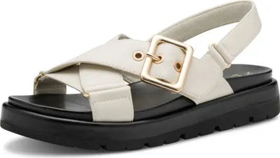 Produktbild von MARCO TOZZI Damen Sandale Klettverschluss Plateau Slingback bequem 2-28408-44, Größe:40 EU, Farbe:Weiß