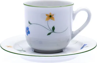 Produktbild von Thun 1794 Tasse und Untertasse, 90 ml, Jana, kleine Blümchen, Thun-Porzellan