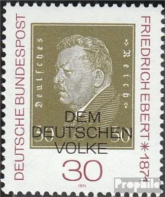 Produktbild von Briefmarken BRD (BR.Deutschland) 1971 Mi 659 (kompl.Ausg.) FDC 100.Geburtstag von Ebert