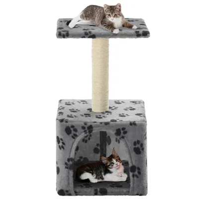 Obrázok produktu pre The Living Store Škrabadlo pre mačky Sisal 55 cm Grey Paw Print