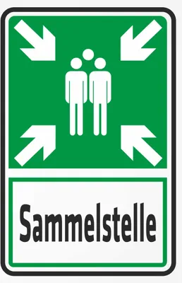 Produktbild von INDIGOS UG - Aufkleber - Sicherheit - Sammelstelle - Sammelpunkt - 600x400 mm