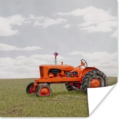 Produktbild von MuchoWow® Poster Traktor - Räder - Vintage 30x30 cm - Wandposter - Printing