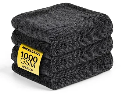 Immagine prodotto di Panno in microfibra per auto, extra spesso, 1000 GSM, 40x40 cm, set da 3
