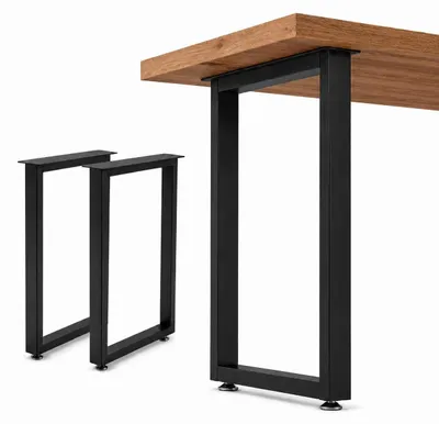 Zdjęcie produktu dla Zestaw 2 solidnych metalowych nóg do stołu do projektów DIY