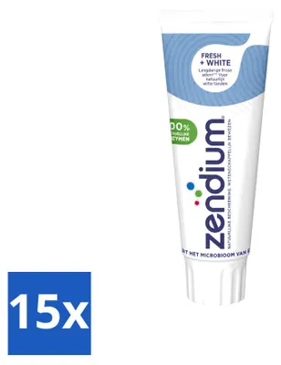 Produktbild von 15 x Zendium Fresh+White Tandpasta - 75 ml - Vorteilspackung - 15 Stücke