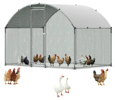 Immagine prodotto di Pollaio VEVOR, 3x2x2 m, recinto per polli accessibile con copertura, pollaio con doppio tetto e serratura di sicurezza, gabbia per anatre e conigli, recinto per pollame per cortile, fattoria, cortile