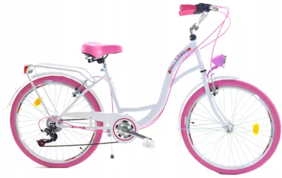 Zdjęcie produktu dla Rower Dallas City 26" 7spd - biały z różem