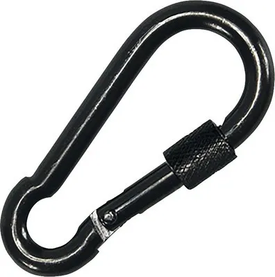 Produktbild von Feuerwehr-Karabiner m. Schraube 8x80 mm schwarz verzinkt