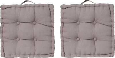 Image de Eazy Living Coussin d'assise 40 x 40 cm Tiago Gris - 2 pièces