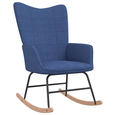 Image de Chaise à bascule Bleu Tissu