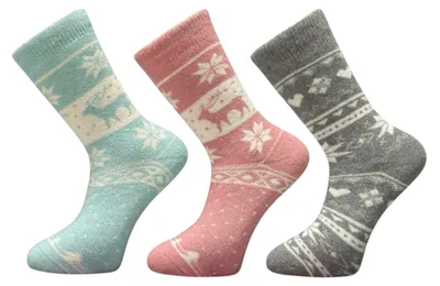 Produktbild von Damen Norweger Socken 3er Pack, Größe Socken & Strumpfhosen Erwachsene:39-42