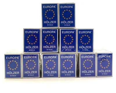 Produktbild von 110 Stück Schachteln Europa Streichhölzer Zündhölzer Zündholzschachtel