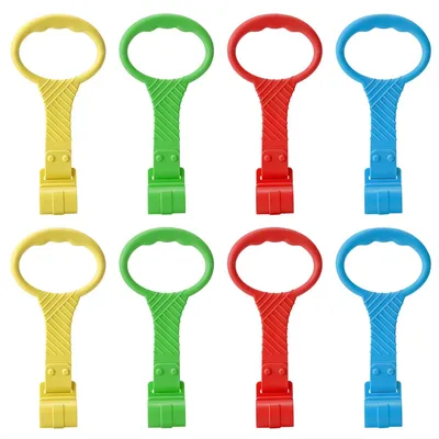 Productafbeelding van Ringen voor babybed en box - Meerkleurig - Trekring voor evenwichtstraining - Om de baby te helpen uit de wieg op te staan - 8 stuks