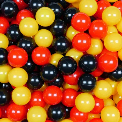 Image de Balles de jeu ø7cm 500pcs jaune, rouge, noir
