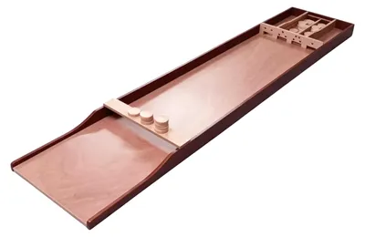 Image de Cougar Jeu de Palets Classique Compétition, Bois, Marron | Table de Shuffleboard 200 X 40 Cm, 30 Palets | Alésé dans le Creux du Bois | Format, Image générée par une IA