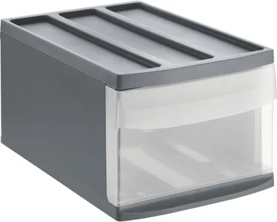 Zdjęcie produktu dla Rotho szuflada M SYSTEMIX szuflada 12 L - pojemnik do przechowywania 25,5 x 39,5 x 20,3 cm - plastikowy organizer - możliwość sztaplowania i rozbudowy